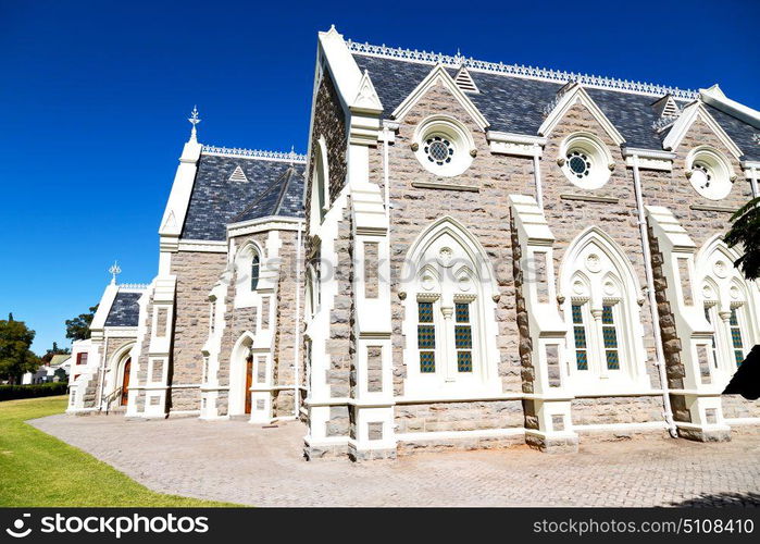 blur in south africa old church in city center of reinet graaf and religion building