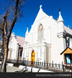 blur in south africa old church in city center of reinet graaf and religion building