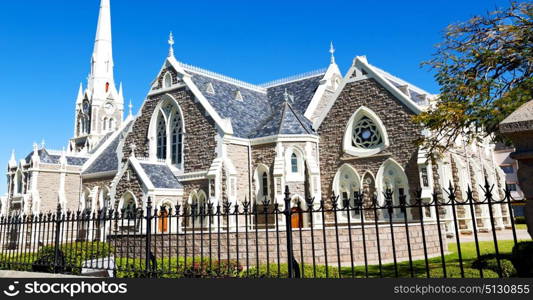 blur in south africa old church in city center of reinet graaf and religion building