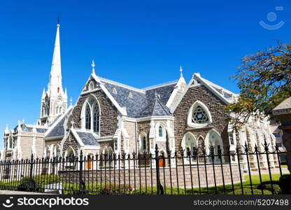 blur in south africa old church in city center of reinet graaf and religion building