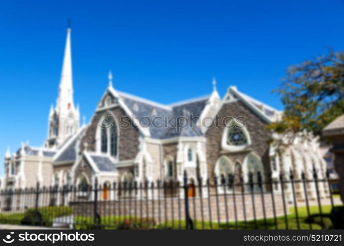 blur in south africa old church in city center of reinet graaf and religion building