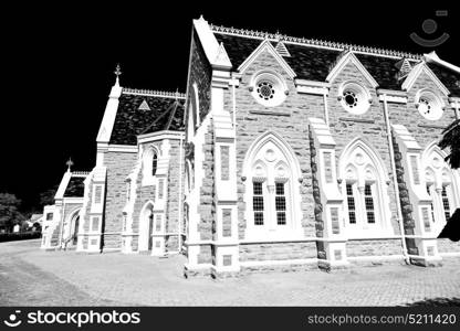 blur in south africa old church in city center of reinet graaf and religion building