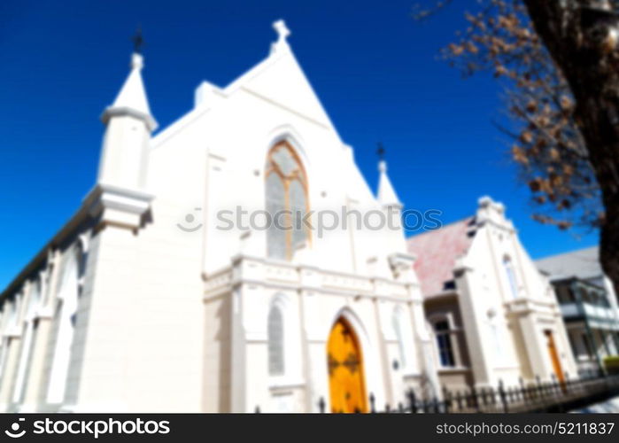 blur in south africa old church in city center of reinet graaf and religion building