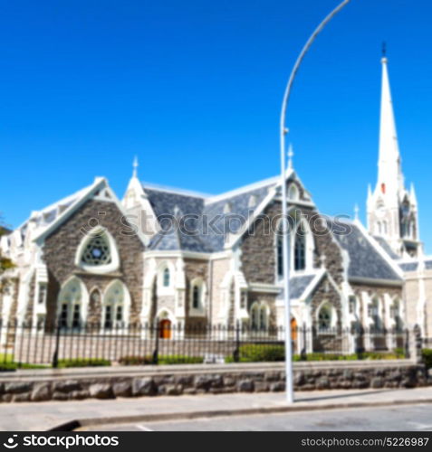 blur in south africa old church in city center of reinet graaf and religion building