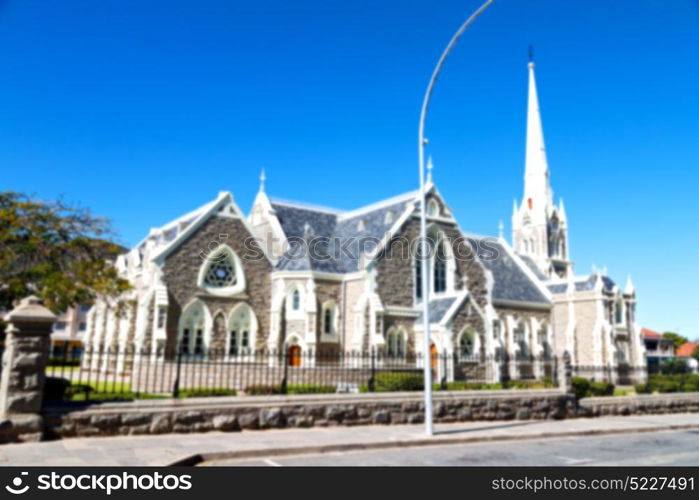 blur in south africa old church in city center of reinet graaf and religion building