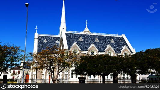 blur in south africa old church in city center of reinet graaf and religion building