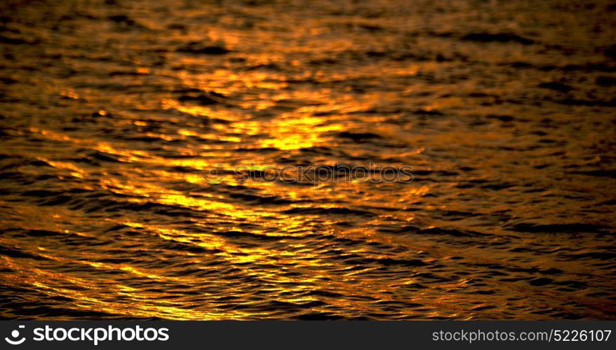 blur in south africa sea indian ocean and abstract gold wave for sunset