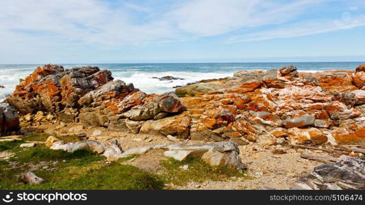 blur in south africa sky ocean tsitsikamma reserve nature and rocks