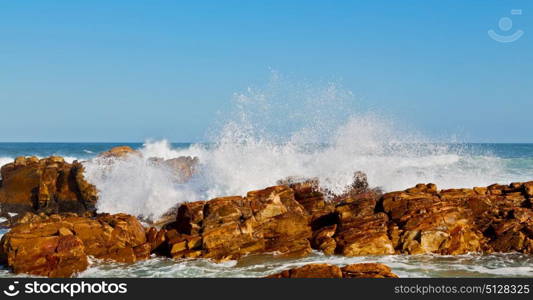 blur in south africa sky ocean tsitsikamma reserve nature and rocks