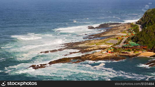 blur in south africa sky ocean tsitsikamma reserve nature and rocks