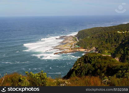 blur in south africa sky ocean tsitsikamma reserve nature and rocks