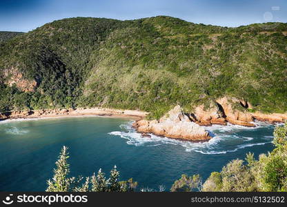 blur in south africa sky ocean tsitsikamma reserve nature and rocks