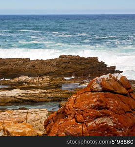 blur in south africa sky ocean tsitsikamma reserve nature and rocks