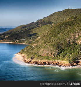 blur in south africa sky ocean tsitsikamma reserve nature and rocks