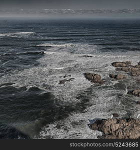 blur in south africa sky ocean tsitsikamma reserve nature and rocks