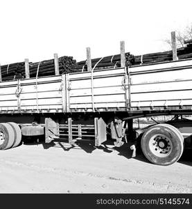 blur in south africa truck full of forest wood dirt and dust