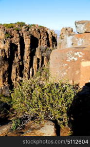 blur in south africa valley of desolation dirty road rock tree and sky