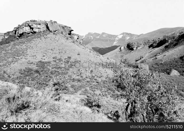 blur in south africa valley of desolation dirty road rock tree and sky