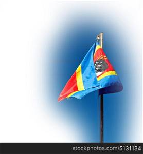 blur in swaziland waving flag and sky like abstracr concept
