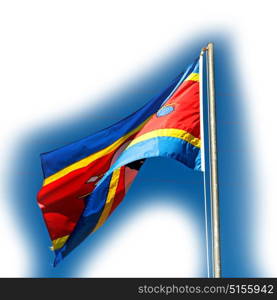 blur in swaziland waving flag and sky like abstracr concept