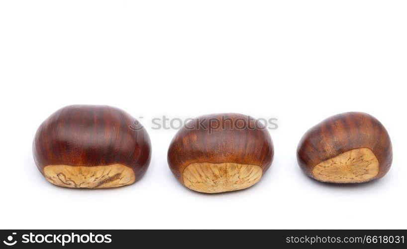 blur in the light background lots of chestnut like concept of healtyh and seasonal food
