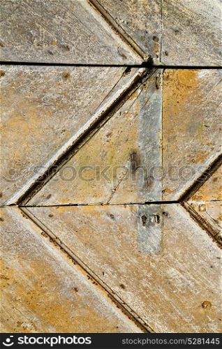 blur lombardy arsago seprio abstract rusty brass brown knocker in a door curch closed wood italy