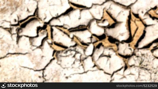 blur old desert and the abstract cracked sand texture in oman rub al khali