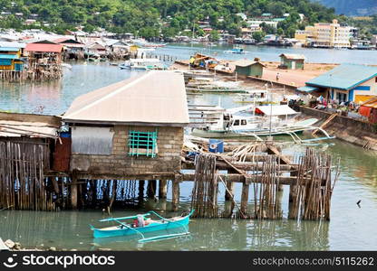 blur philippines house in the slum for poor people concept of poverty and degradations