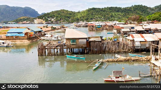 blur philippines house in the slum for poor people concept of poverty and degradations