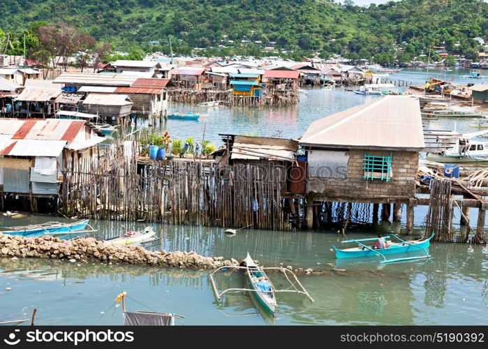 blur philippines house in the slum for poor people concept of poverty and degradations