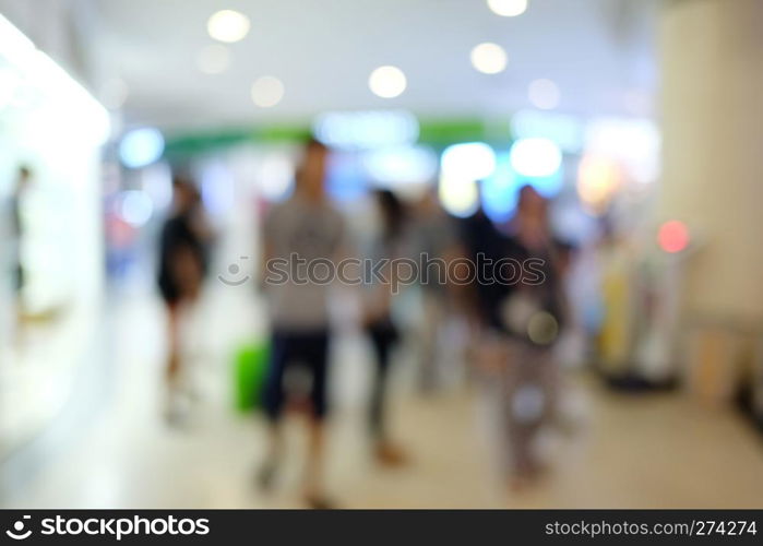 Blur shopping mall background for design backdrop in your work.