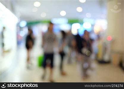 Blur shopping mall background for design backdrop in your work.