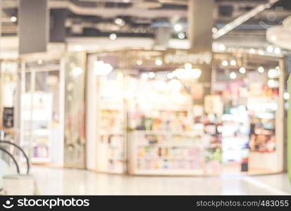 Blur store with bokeh background, business background