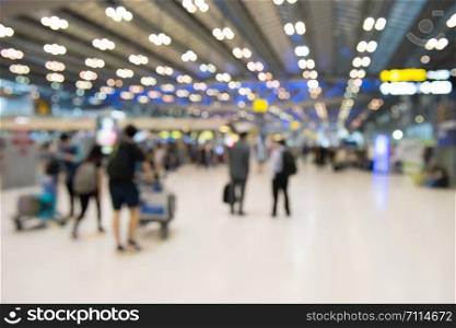 blur terminal airport for background, Thailand