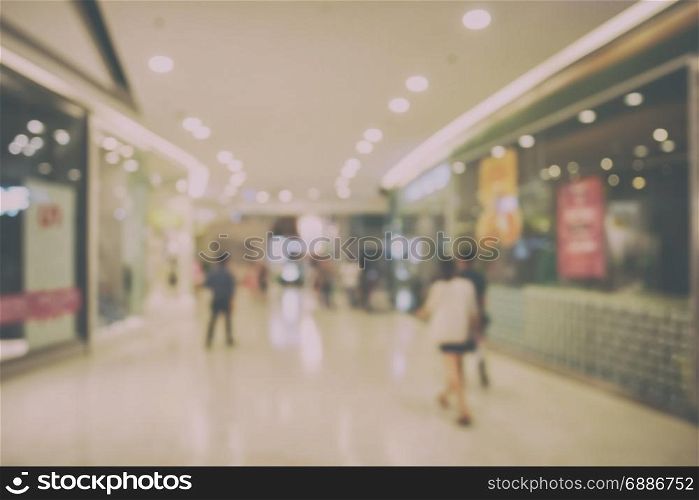 Blur walk way area background shopping mall