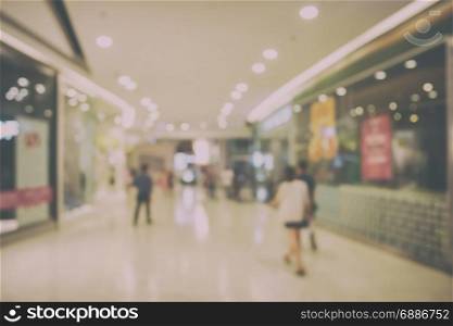 Blur walk way area background shopping mall