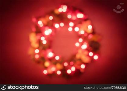Blurred abstract Christmas and New Year background with bright decoration