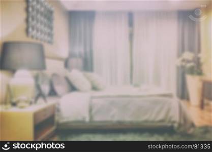 Blurred background bedroom in classic style interior