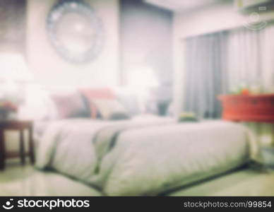 Blurred background bedroom in classic style interior