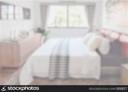 Blurred background bedroom in classic style interior