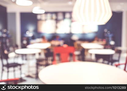 Blurred background : blur cafe with bokeh light background, banner, food and drink concept