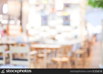 Blurred background : blur cafe with bokeh light background, banner, food and drink concept