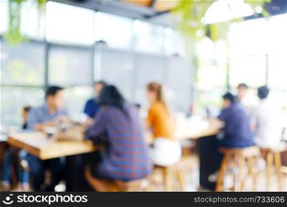Blurred background : blur co-working space, office background, business, education concept