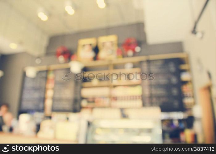 Blurred background : customer at cafe, blur background