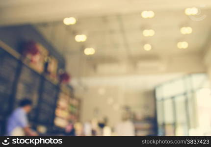 Blurred background : customer at cafe, blur background