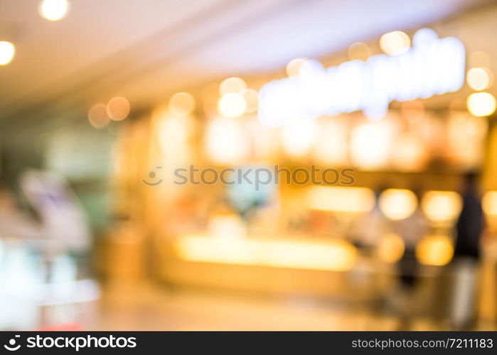 Blurred background : Customer at coffee shop blur background with bokeh,vintage filter.