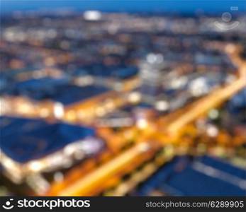 Blurred background - defocused aerial view of Munich