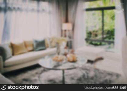 Blurred background interior living room