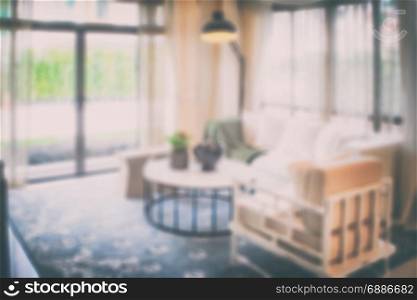 Blurred background interior living room with decorative lamp