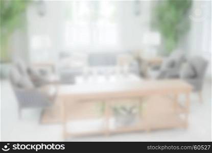 Blurred background interior living space